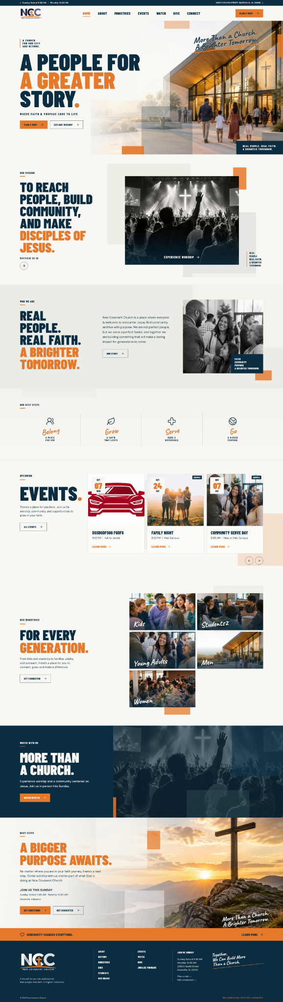 Redesigned NCC homepage